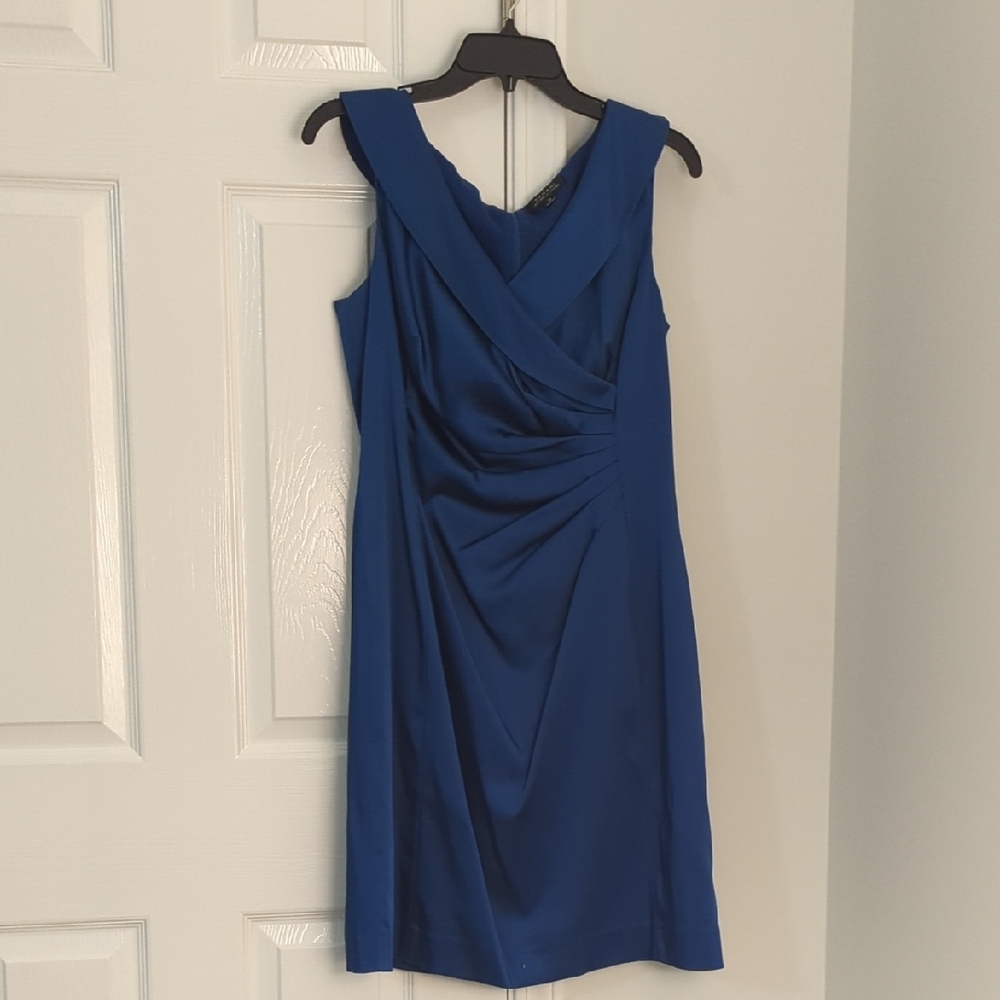 Tahari Royal Blue Midi Dress
